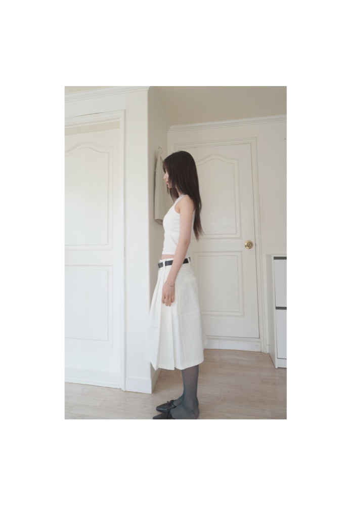 pleats skirt (low rise/2colors)*입고지연