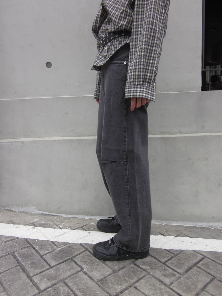 pintuck denim pants(gray) - D a d